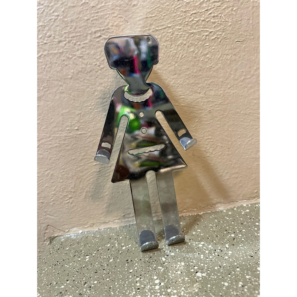 Metal Girl Over-the-Door Hook –‎ Silver Decorative Wall/Closet Hanger